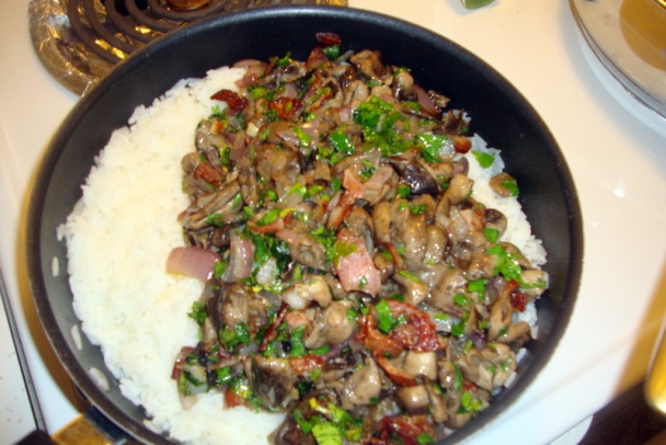 Skladané rizoto s hubami a zeleninovým šalátom (fotorecept) - obrázok 4