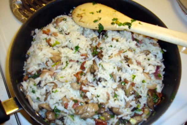 Skladané rizoto s hubami a zeleninovým šalátom (fotorecept) - obrázok 12