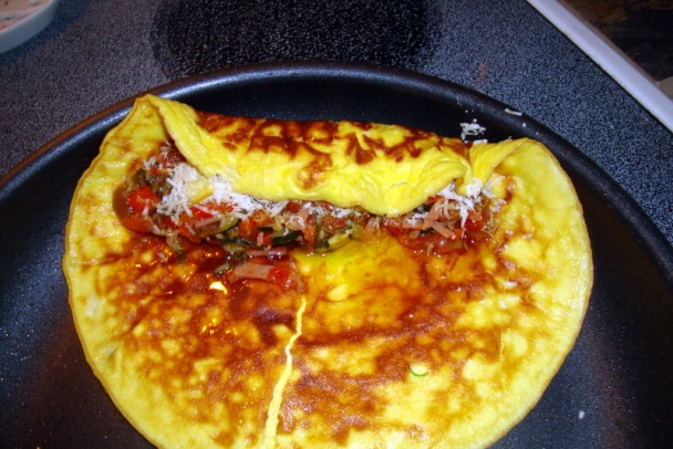 Omeleta s oštiepkom a dusenou zeleninou (fotorecept) - obrázok 6