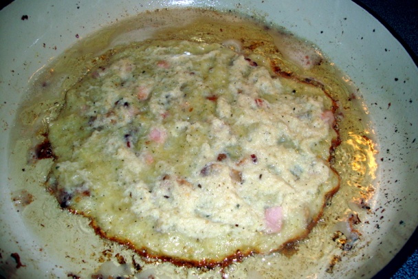 Zemiakové placky - nalešniky - so škvarkami a šunkou (fotorecept) - obrázok 7