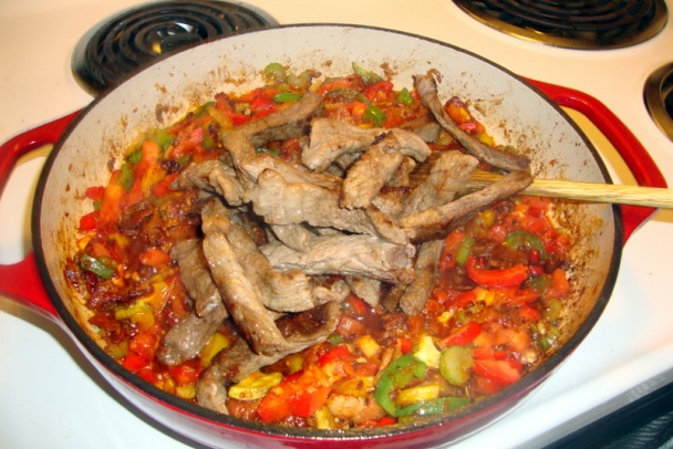 Hovädzie s trikolórou paprík (fotorecept) - obrázok 7