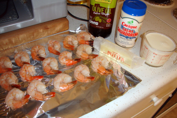 Krevety v studenej smotanovej omáčke (fotorecept) - obrázok 1