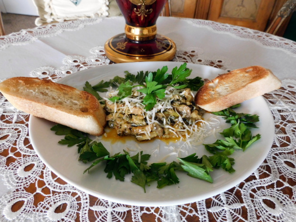 Dusené šampiňóny portobello a biele shimeji s nivou (fotorecept) - obrázok 8