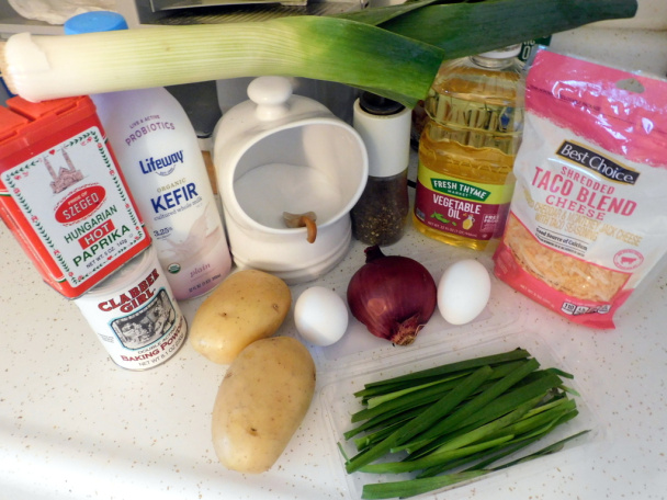 Focaccia so zemiakmi, pórom a syrom  (fotorecept) - obrázok 1