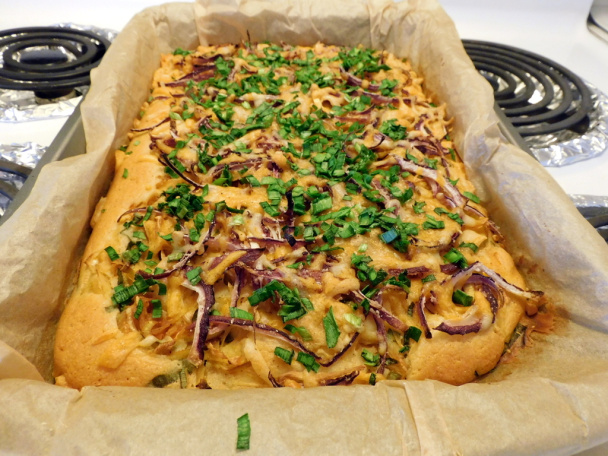 Focaccia so zemiakmi, pórom a syrom  (fotorecept) - obrázok 11