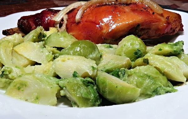 Kuracie stehná s pečeným ružičkovým kelom (fotorecept) - obrázok 8