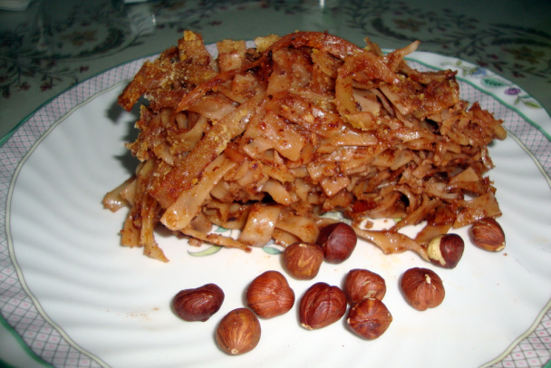 Rezance fettuccelle s lekvárom, lieskovcami a škvarkami (fotorecept) - obrázok 9