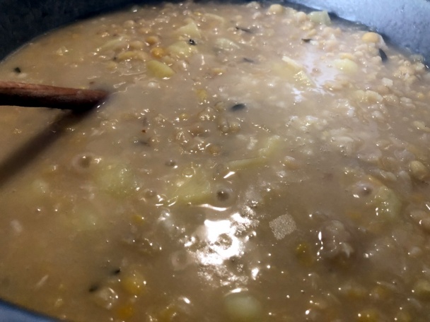 Hrachová kaša s údeným mäsom (fotorecept) - obrázok 5