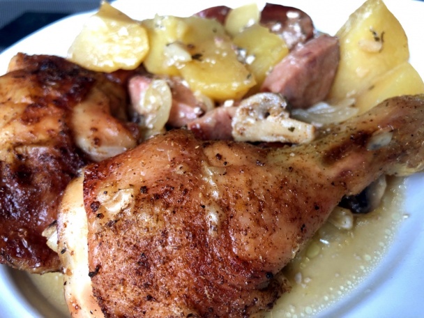 Kura pečené s prílohou (fotorecept) - obrázok 5