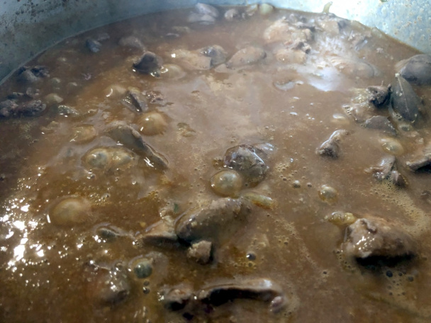 Kuracia pečeň na paprikách (fotorecept) - obrázok 5