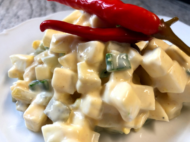 Hermelínový šalát s vajcom (fotorecept) - obrázok 6