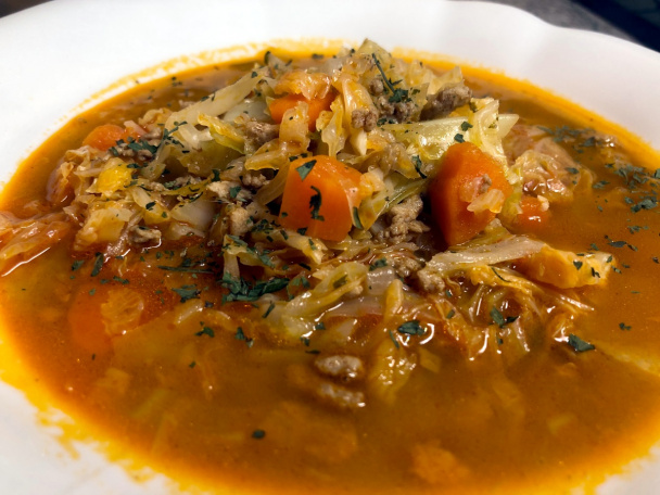 Kelová polievka s mletým mäsom (fotorecept) - obrázok 12