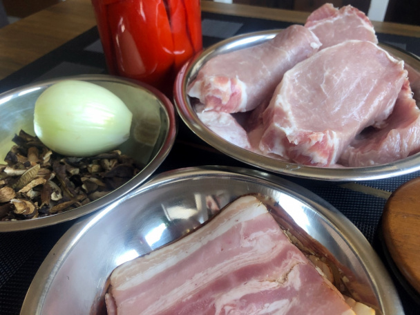 Bravčové karé na hubách a kapii (fotorecept) - obrázok 1