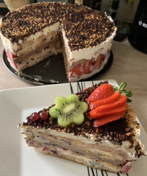 Nepečená torta s čokoládou a ovocným želé (fotorecept) - obrázok 11