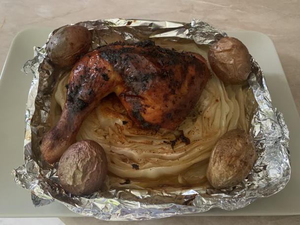 Šťavnaté pečené kuracie stehná na hlávkovej kapuste (fotorecept) - obrázok 8