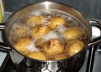 Prekladané zemiaky s baklažánom a paradajkami (fotorecept) - obrázok 1