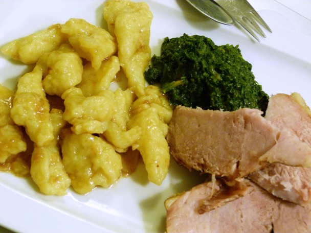 Třapáče s údeným a špenátom - obrázok 1