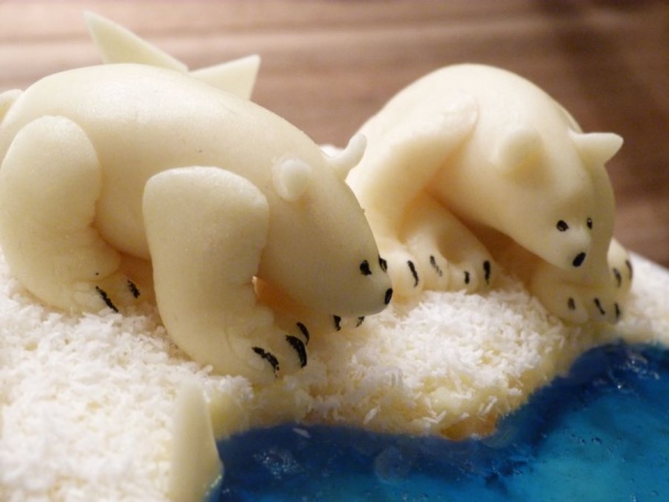 Torta Ľadové medvede pri jazere - obrázok 3