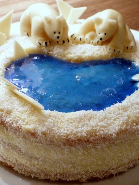 Torta Ľadové medvede pri jazere - obrázok 6