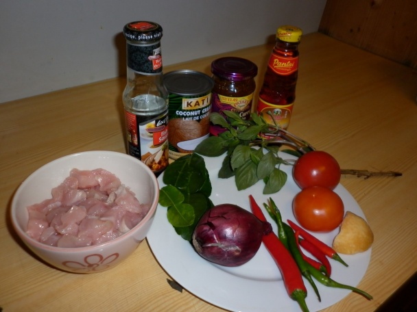 Panaeng Kai - kuracie mäso v červenom karí (fotorecept) - obrázok 1