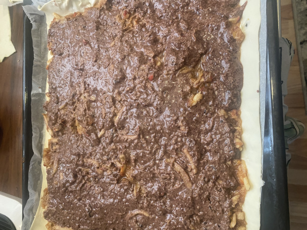 Jemný jablkový koláč v lístkovom ceste (fotorecept) - obrázok 4