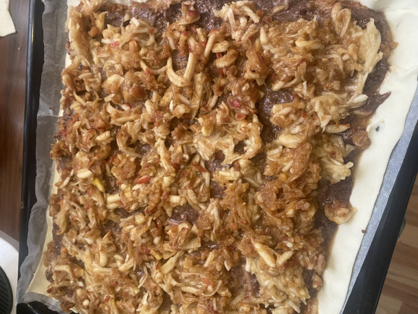 Jemný jablkový koláč v lístkovom ceste (fotorecept) - obrázok 2