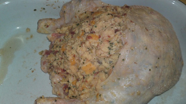Plnené pečené kura v mojej úprave (fotorecept) - obrázok 7