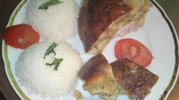 Plnené pečené kura v mojej úprave (fotorecept) - obrázok 11