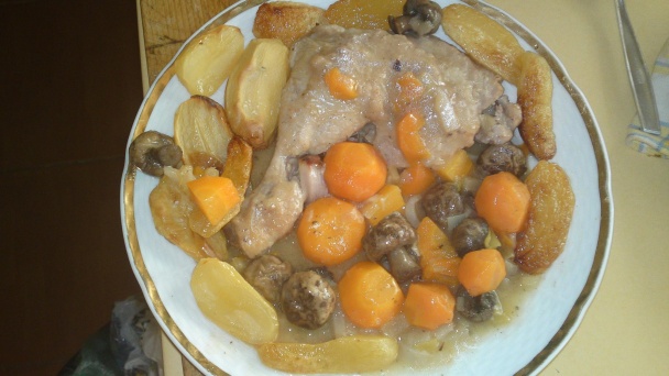 Kura na víne, zelenine a hubách (fotorecept) - obrázok 10