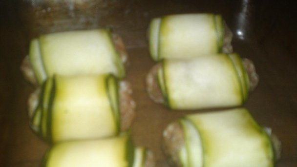 Cuketové závitky s mäsovými šúľkami a zemiakovou kašou (fotorecept) - obrázok 6