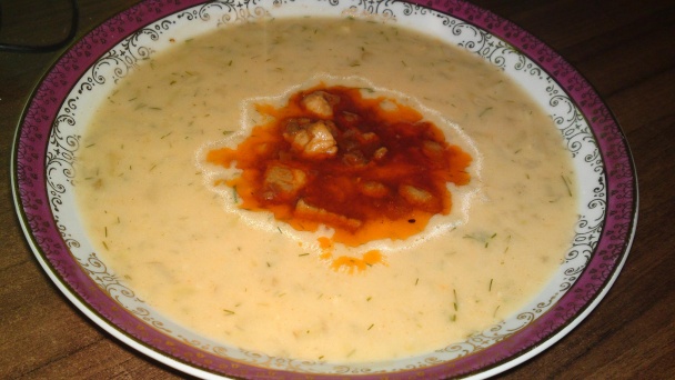 Letná omáčka zo žltej maslovej fazuľky s kôprom a bravčovým perkeltom na vrchu (fotorecept) - obrázok 13