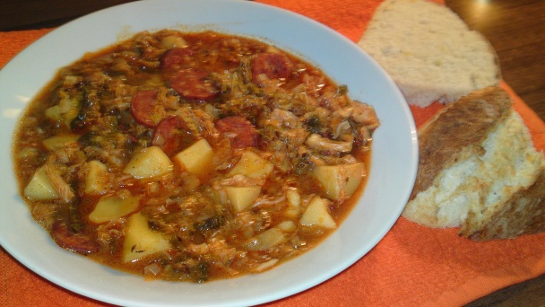Kelová omáčka s klobásou (fotorecept) - obrázok 14