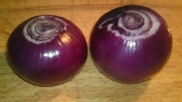 Kvety z pečenej červenej cibule (fotorecept) - obrázok 1