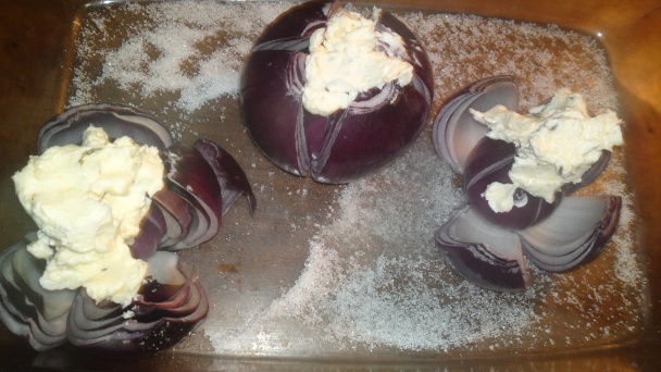 Kvety z pečenej červenej cibule (fotorecept) - obrázok 11