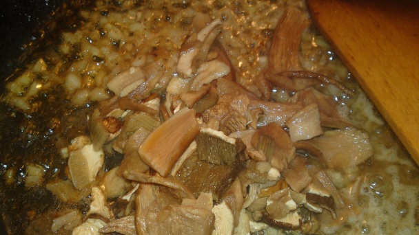 Bravčové rezy s hríbovou kašou zapekané s údeným  syrom /fotorecept/          - obrázok 8