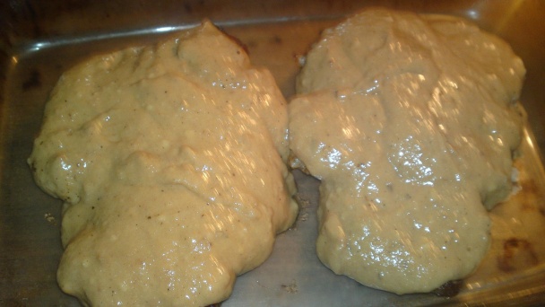 Bravčové rezy s hríbovou kašou zapekané s údeným  syrom /fotorecept/          - obrázok 14