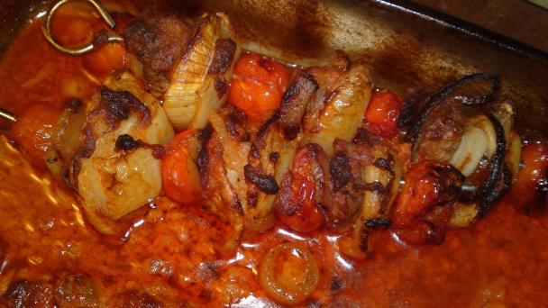 Ražniči z bravčového mäsa s cherry paradajkami (fotorecept) - obrázok 6