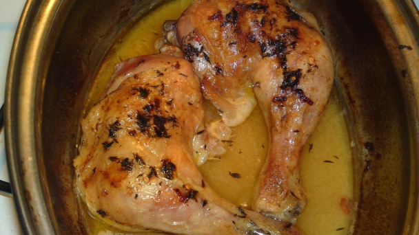 Pomaly pečené pikantné kuracie stehná na víne po židovsky (fotorecept) - obrázok 8