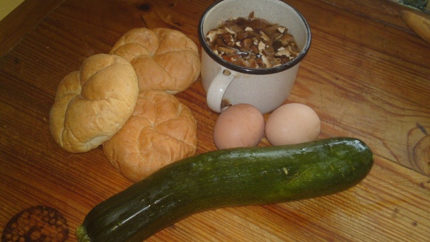 Cuketové placky s dubákmi pečené na plechu /fotorecept/ - obrázok 1