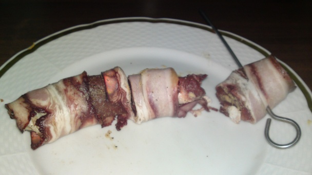 Mäsové závitky s anglickou slaninou a horčicou na ihle (fotorecept) - obrázok 6