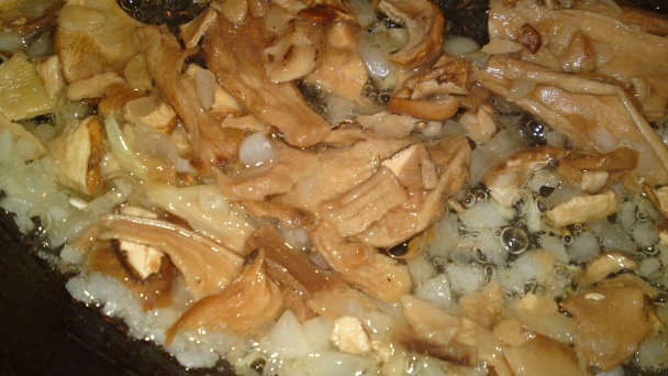 Tagliatelle s dubákmi, cherry paradajkami a zelerovou vňaťou (fotorecept) - obrázok 11