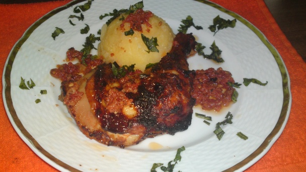 Kuracie stehná v cesnakovo-paradajkovej marináde špikované anglickou slaninou (fotorecept) - obrázok 11