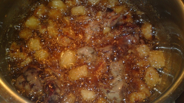 Kuracia pečeň pečená v husacej masti s husacími oškvarkami (fotorecept) - obrázok 9