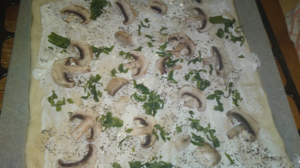 Smotanový posúch so šampiňónmi a s medvedím cesnakom (fotorecept) - obrázok 11