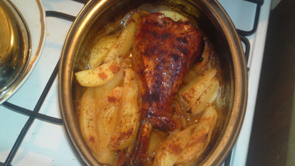 Pomaly pečené morčacie stehno po židovsky (fotorecept) - obrázok 11