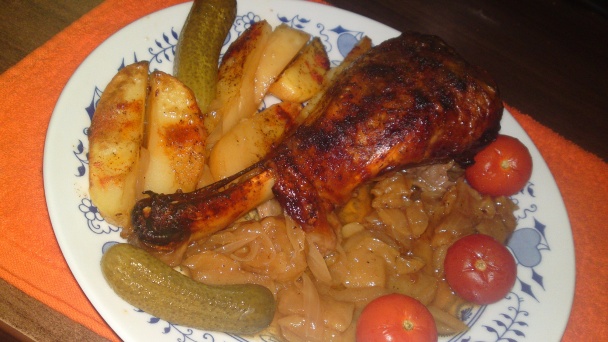 Pomaly pečené morčacie stehno po židovsky (fotorecept) - obrázok 12