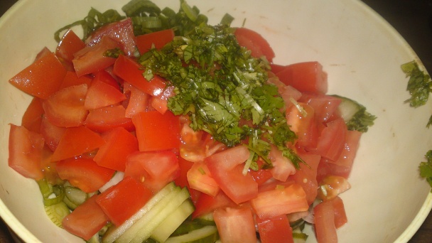 Zeleninový šalát s koriandrovou vňaťou z Cypru (fotorecept) - obrázok 9