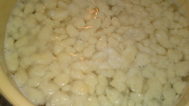 Jogurtové halušky s tvarohom a údenou slaninkou (fotorecept) - obrázok 6