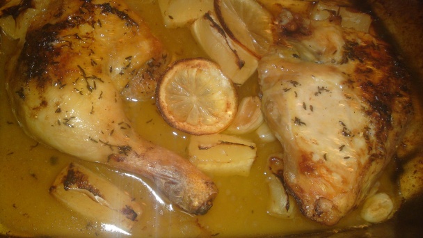Francúzske kura pečené na masle s citrónom, cesnakom a tymianom (fotorecept) - obrázok 9