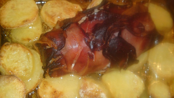 Kuracie prsia plnené bylinkovým maslom obalené v schwarzwaldskej šunke (fotorecept) - obrázok 9